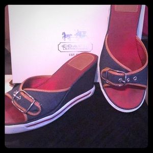 Authentic Coach Wedges Used